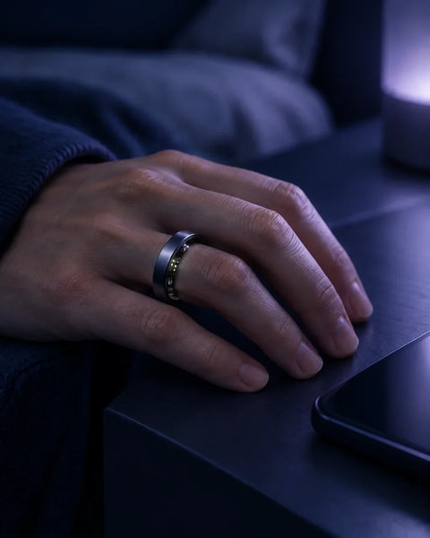 Vue de profil de la bague connectée Noctura
